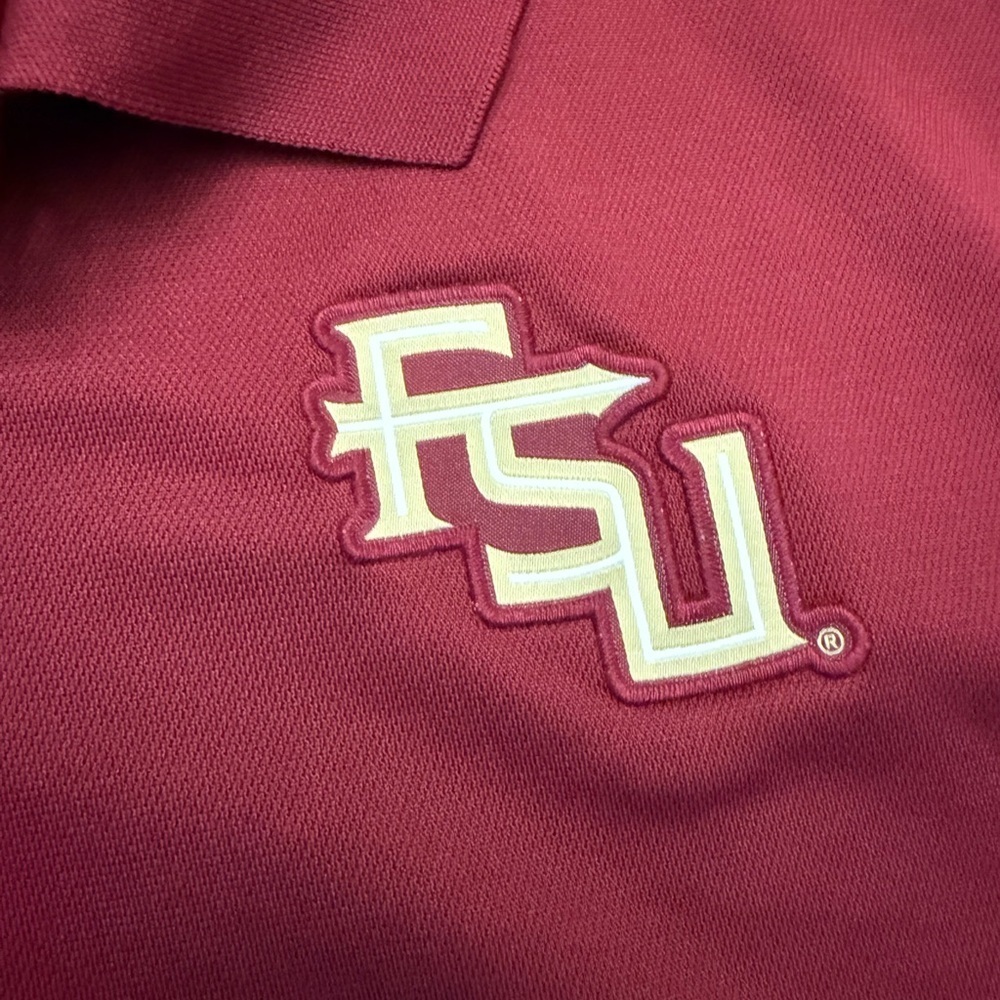 Nike Dri-FIT Florida State Seminoles Polo Shirt Men’s Large Garnet Gold NCAA - Picture 4 of 7